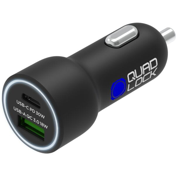 Quad Lock Dual USB 48W Dual Car Charger