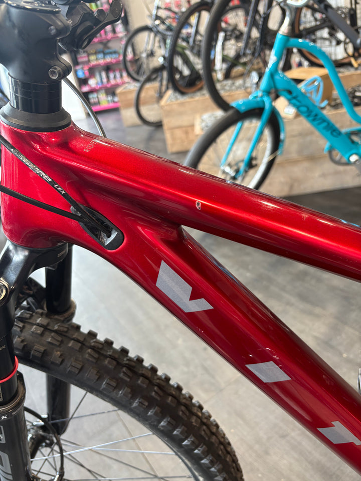 Vitus Rapide 29 CRX frame top tube marks 